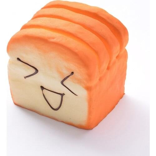 Expression Bread Toast Squishy Toy Cute Slow Rising Stress Relief Toys Prank Trick Props Birthday Gift