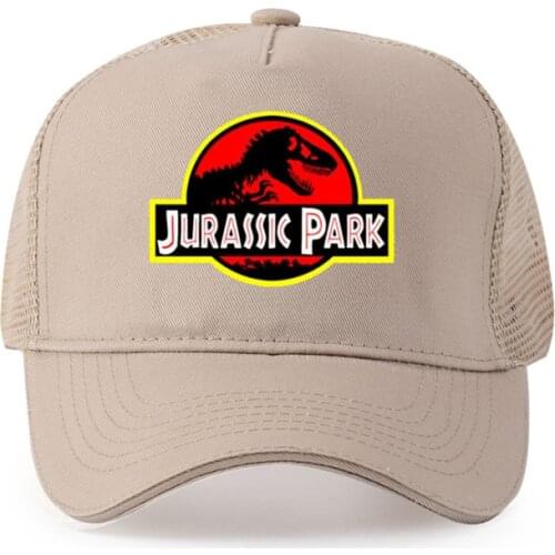 High quality pure cotton Men Jurassic Park Logo Printed Baseball cap Fashion Style cap women