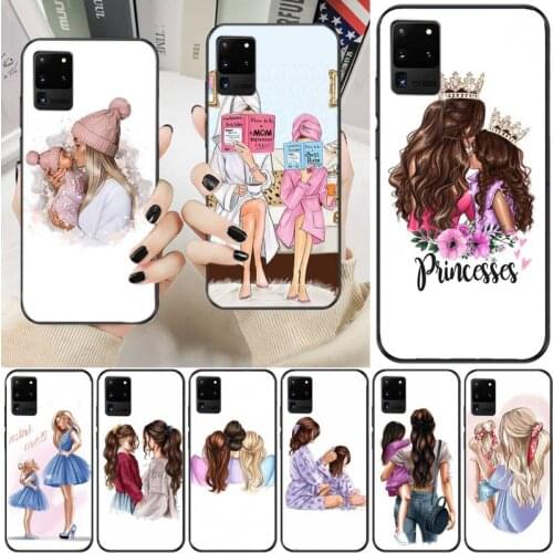 ZFGHSHYQ Super Mom And Daughter Soft Cover Phone Case For Samsung A51 71 31 40 30s 21s S9 10 20 Plus Note9 10pro 20 20ultra