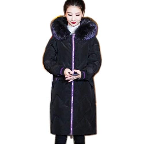 Winter Jacket Women Parkas for Coat Fashion Female Down Jacket With a Hood Faux Fur Collar Coat Autumn high quality Outerwear