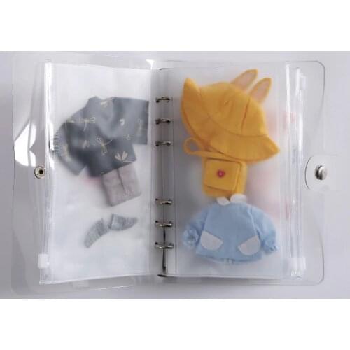 1/8 1/12 BJD ob11 doll clothes Storage book transparent clear box for ob11 bjd doll clothes 19*13cm