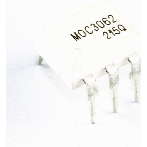 10 PCS MOC3062 OPTOISOLATOR 7.5KV TRIAC DIP-6 FSC NEW