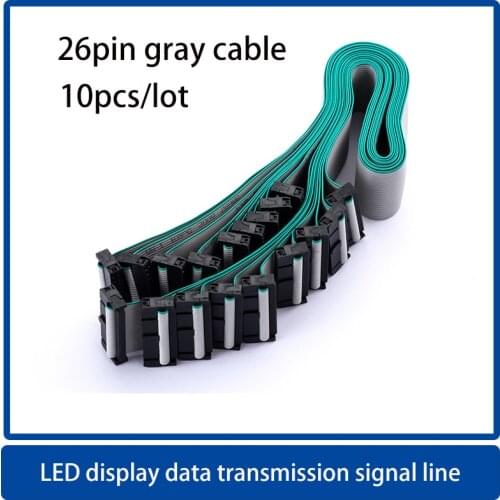 30cm 40cm 50cm 80cm 26Pin Tinned Copper Gray Flat Wire ,LED Display Screen 2.54mm Spacing Data Transmission Signal Line