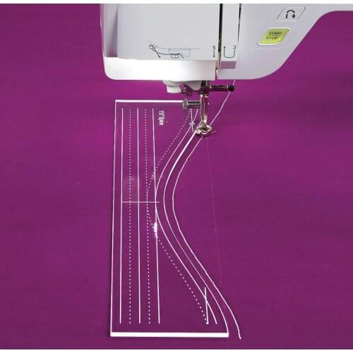 12" Feather Spine Handmade Templates Expansion Pack ruler for low shank domestic sewing machine # QR-FS12