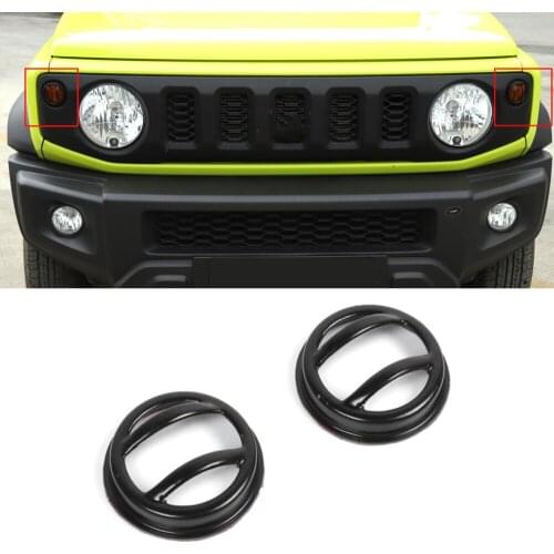 2pcs/set Car Front Side Turn Signal Light Lamp Cover Trim Styling For Suzuki Jimny 2019+ Exterior Auto Moldings