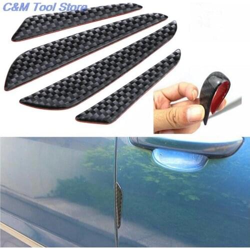 4x Anti-collision Trim Anti-rub r Door Edge Guard Strip Scratch Protector Car Door Edge Guards Molding Protection Carbon Fiber