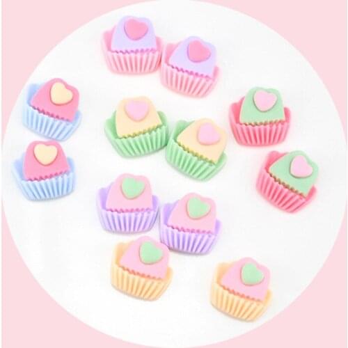 24Pcs/Lot Simulation Cake Resin Flatback Appliques DIY Handmade Crafts Phone Refrigerator Headwear Clothing Decoration Patches