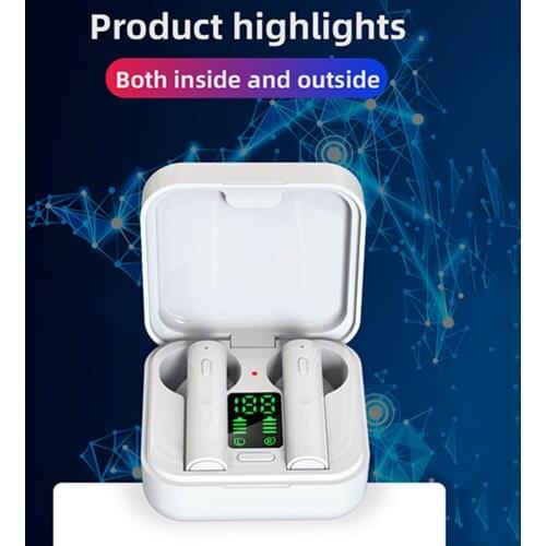 Wireless Headphones Waterproof Portable LED Solar In-ear Headset For Fitness Yoga Earbuds Bluetooth Headphones