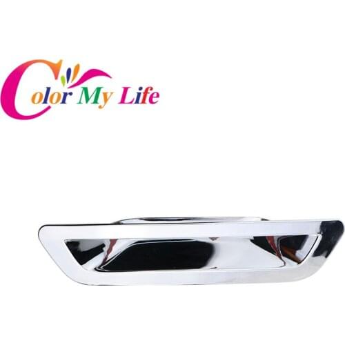 Color My Life Car Chrome Rear Trunk Handle Protector Cover Trim Sticker for Ford New Everest 2015 2016 2017 Stickers Accessories