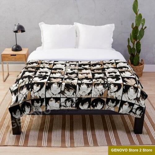 Dazai osamu collage manga color version Throw Blanket Super Soft Printing Family Car and Sofa Bed throws Summer Office Quilts