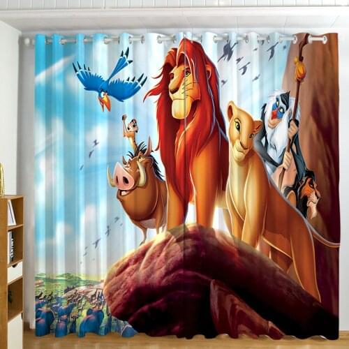 Disney cartoon tapestry curtain lion king Simba 3D Printed bedroom living room curtain custom boy birthday gift tapestry wall
