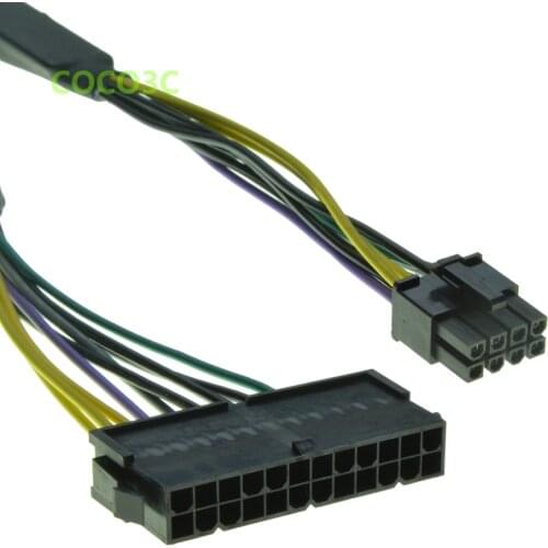 For DELL Optiplex 3020 7020 9020 T1700 Motherboard 8Pin to ATX 24Pin Power supply cable 18AWG CPU 8 Pin to 24 Pin Power