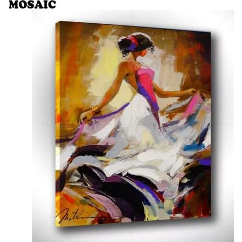 Photo CUSTOM 3d Diamond Painting dance woman Picture of Rhinestones Diamond Embroidery Beadwork Cross Stitch Home Decoration