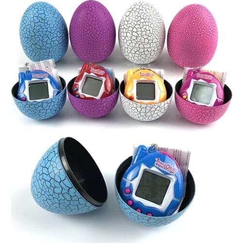 Hot！1pc Tumbler Dinosaur Egg Multi-colors Virtual Cyber Digital Pet Game Toy Tamagotchis Digital Electronic E-Pet Gift