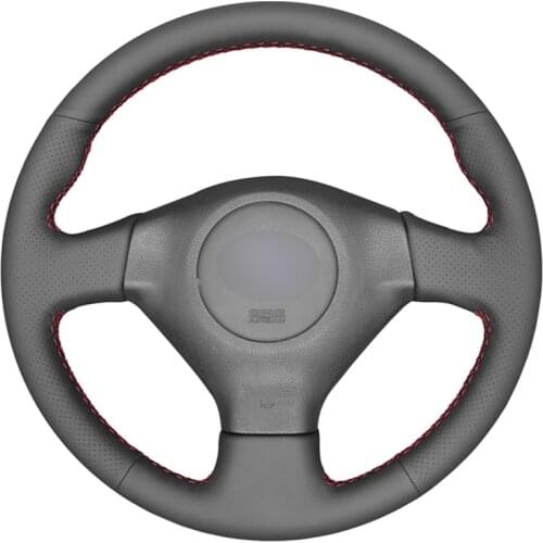 Black Artificial Leather Car Steering Wheel Cover for Subaru Legacy Forester Outback Impreza WRX 2003-2007 Saab 9-2X 2005 2006