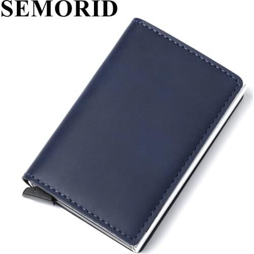 SEMORID Rfid Card Holder Slim Men Wallets Money Bags 2021 Small and Thin Women Purses Mini Smart Wallet Ridge Male Wallet Gifts