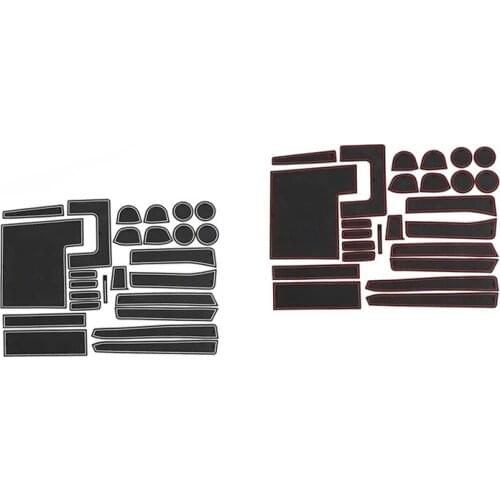 Gate Slot Mat for Ford F150 2009-2014 Car Cup Mat Anti Non-Slip Door Groove Mats Pad Car Accessories