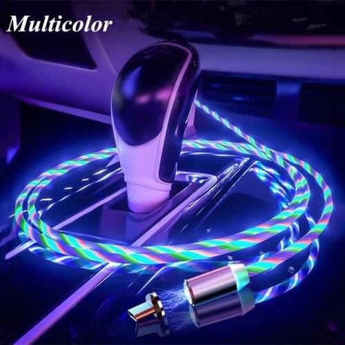 Magnetic Fast Charging Micro USB Cable For Samsung A50 iPhone 11 Pro Max X XR USB Type C Luminous Magnet Mobile Phone Cable USB