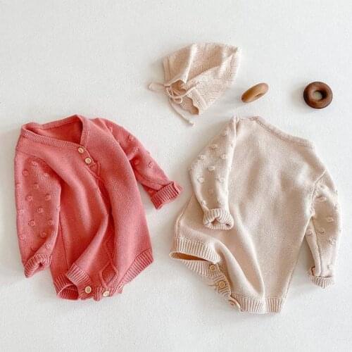 Toddler Knitted Jumpsuit Children Clothes New arrival Baby Knitted Clothes Autumn Long Sleeve Kids Newborn Baby Girl Bodysuits