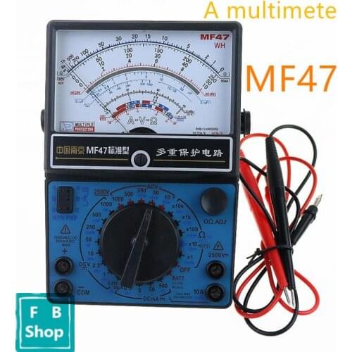 MF47 AC DC Voltmeter Ammeter Ohmmeter Analog Multimeter