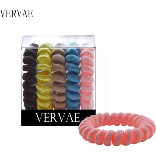 5 Pcs/set Elastic Hair Bands for Women Hair Accessories Girls Coil Hair Ties Fashion Headwear Slim Ponytail Holders 2021