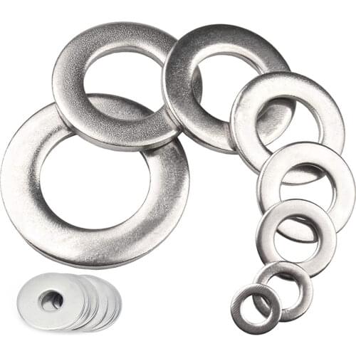 Washer M2 M2.5 M3 M4 M5 M6 M8 M10 M12 M14 M16 M18 M20 M22 M27 M30 Stainless Steel Flat Washers Plain Washer Gaskets