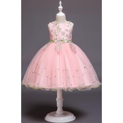 Flower Girls Dresses for Wedding Party 3-14 Years Teenager Girls Mesh Pageant Princess Evening Dress Children Party Vestidos