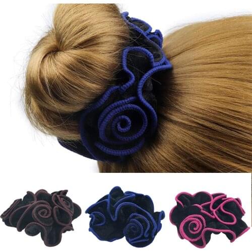 New Arrival Velvet Scrunchie For Women Disc Hair Flower Headrope Quality No Hurt Hair Rubber Bun Hair Accessories Elastic Spring