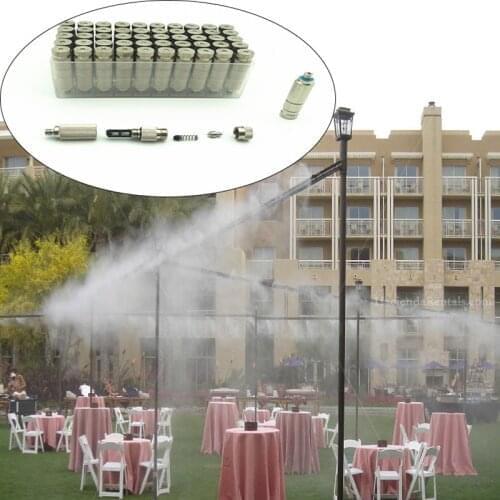 S233 High Pressure Brass Nickel Plating Misting Nozzles 50pcs Anti-Drip 10/24 UNC 0.1/0.15/0.2/0.3/0.4/0.5/0.6mm Spray Mister