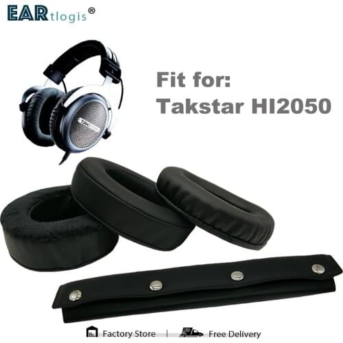Replacement Ear Pads for Takstar HI2050 Hi-2050 HI 2050 Headset Parts Leather Cushion Velvet Earmuff Earphone Sleeve Cover