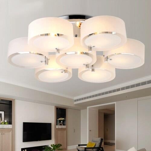 NEW Modern Ceiling Lights modern fashionable design dining room lamp pendente de teto de cristal white shade acrylic lustre