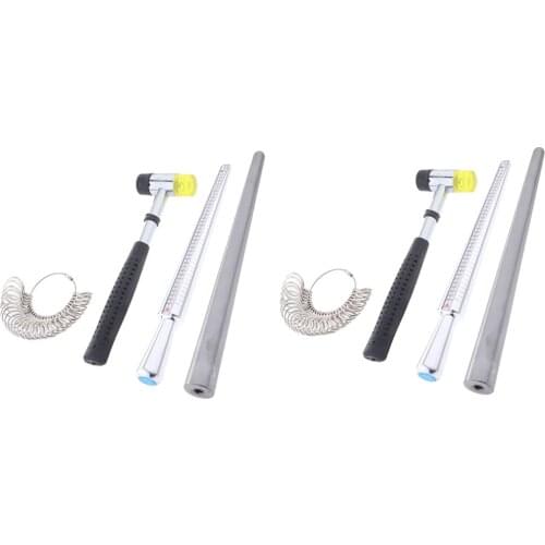 Standard 8pcs Jewelry Sizer Mandrel Measurement Tool Adjust Repair Tool Kit