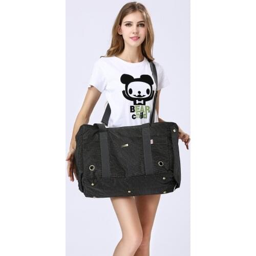 Black Jacquard Nylon Dog Carrier Purse Pet Travel Bag Cat Portable Handbag Soft Sided Tote with Fleece Pads for Small Pets