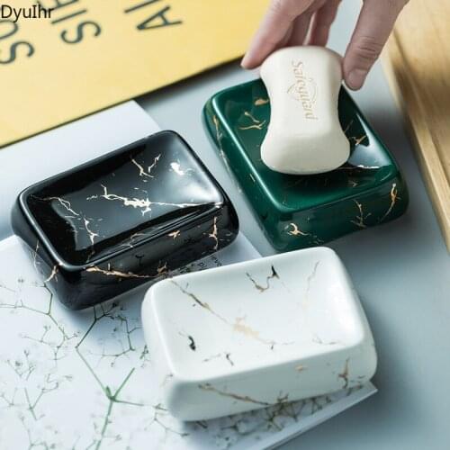 Light luxury ceramic high-end soap dish, soap dish, hotel clubhouse, household bathroom soap tray, soap box DyuIhr