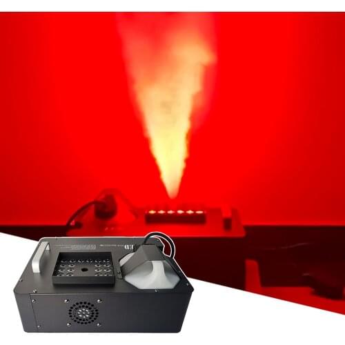 1500W LED Fog Machine Disco 24x3W RGB 3in1 Upper Spray Fogger Smoke Machine Profession Wedding Party Bar Stage Smoke Effect