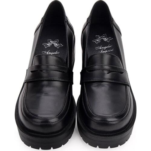 Angelic imprint New Arrival Punk Lolita style Women Pumps High Heel Platform shoes Jk uniform shoes size 35-46 8275