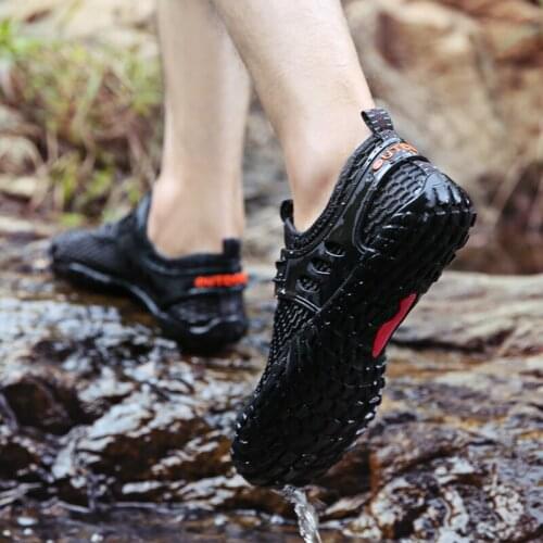 Wading Shoes Mens Outdoor Climbing Sports Hiking Shoes Quick-drying Swimming Beach Shoes Net Name Breathable Upstream Shoes Men