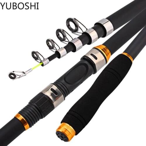 YUBOSHI Carbon Fiber Fishing Rod 2.1M -3.6M Carp Fishing Rod Feeder Light Hard Telescopic Fishing Rod Fishing Pole Holders