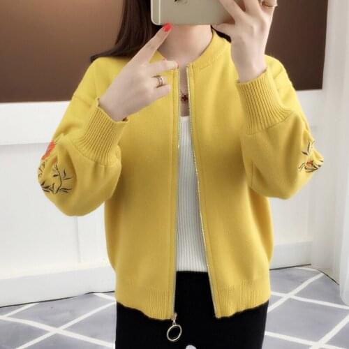 Spring Autumn Style Women knitted Cardigan Crop Tops Lady Casual Long Sleeve Knitted Outwear Cardigan Sweater ZZ0912