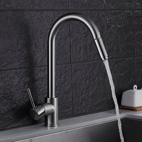 Vidric Pull Out Kitchen Faucet Nickel/Gold/Chrome/black Brushed Crane Sink Mixer Tap 360 degree rotation kitchen mixer taps Kitc