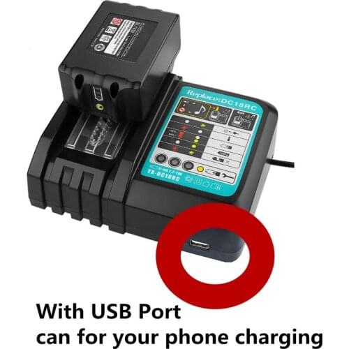 USB port High quality DC18RC battery Charger 7.2V-18V fit for Makita Power Tools Lithium Battery EU PLUG FREE SHIPPING