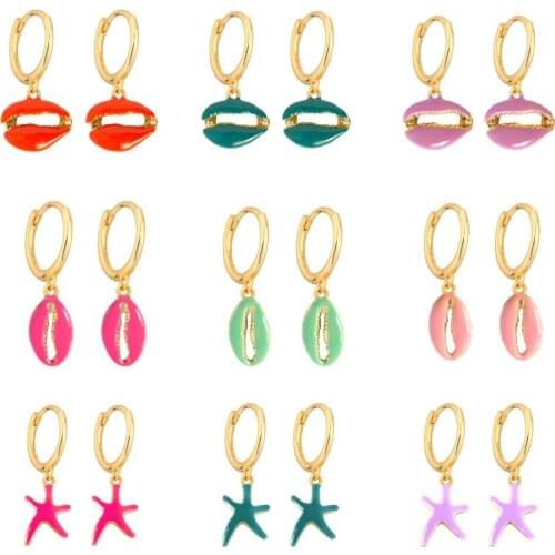 Gold Silver Color Pendant Glossy Locker Drop Earring Women Fashion Plain Simple Piercing Pendiente Rock Punk Party Jewelry Gifts