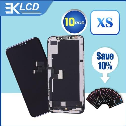 10PCS/LOT AAA+++ GX JK OLED For iPhone XS ZY TFT Incell LCD Display Screen With 3D Touch Digitizer Assembly Support True Tone