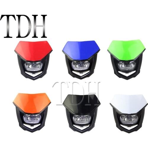 13 Color Headlights Universal Head Lamp Street Motorcycle Dirt Bike Motocross Front Light For EXC EXCF SX SXF SXS XC NXC MX SMR