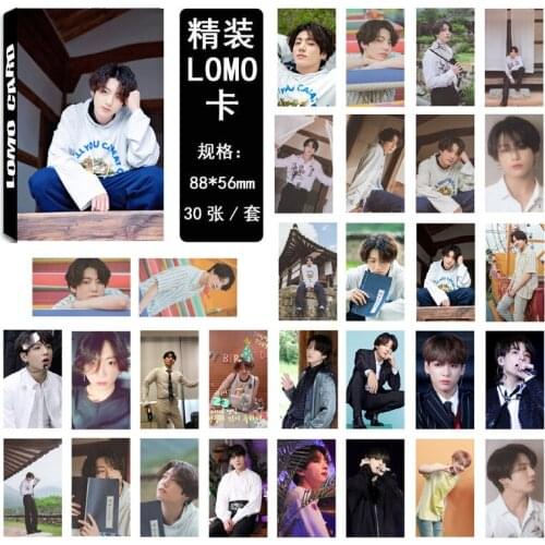 30pcs / set Kpop Bangtan boys JUNG KOOK New Album Map Of The Soul 7 LOMO Card PhotoCards Postcard Self made Photo Fan Gift