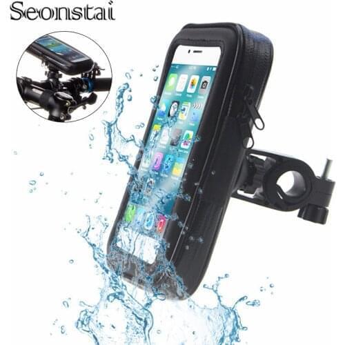 6.0 inch Waterproof Bike Bicycle Mobile Phone Holder Stand Motorcycle Handlebar Mount Bag For iPhone XS MAX Samsung LG Huawei