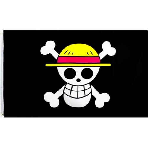 90x150cm One Piece Monkey D. Luffy Skull Flag