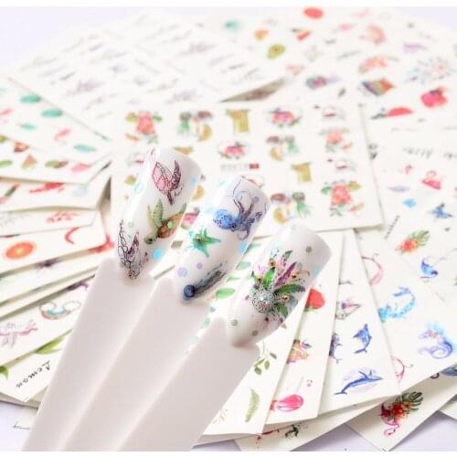 YZWLE Brand New 1 PC Green Grass/Flower/Fruit Water Transfer Sticker Nail Art Decals DIY Fashion Wraps Tips Manicure Tools