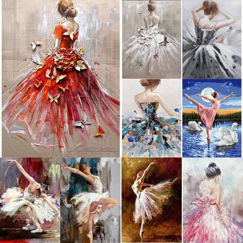 DIY Ballet Position 5D Diamond Painting Full Round/Square Rhinestone Mosaic Romantic Embroidery Cross Stitch Wall Art