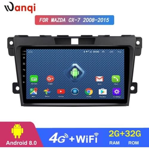Wan qi 4G Lte All Netcom 9 inch Android 8.0 GPS car Navigation Stereo for Mazda Cx-7 2008-2015 support swc wifi mirror link